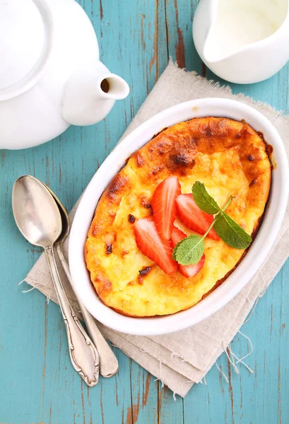 Cottage cheese casserole — Stock Photo, Image