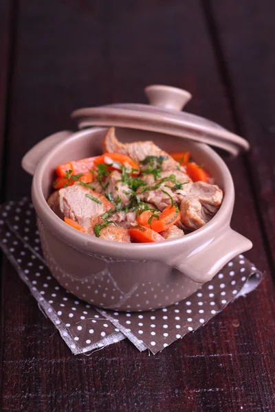 Veal with carrots and ginger — Stock Photo, Image