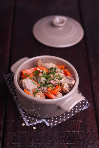 Veal with carrots and ginger — Stock Photo, Image