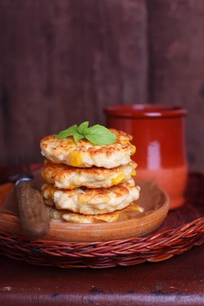 Corn flour pancakes — Stock Photo, Image