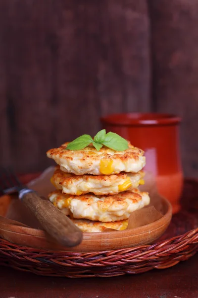 Corn flour pancakes — Stock Photo, Image