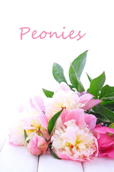 delicate bouquet of pink peonies