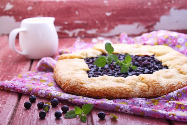 Tart with fresh blueberries — Stock Photo, Image