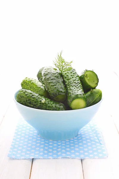 Fresh salted cucumbers — Stock Photo, Image