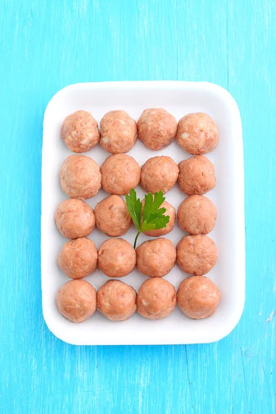 Meatballs  from raw minced meat — Stock Photo, Image