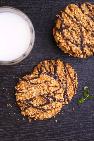 Печиво з шоколадом і горіхами — стокове фото