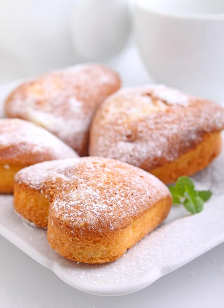 Muffins na forma de coração — Fotografia de Stock