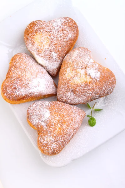 Muffins in the form of heart — Stock Photo, Image