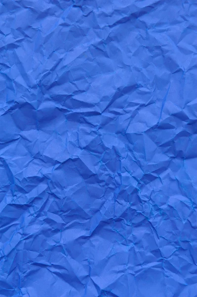Blue crumpled paper texture . — Stok fotoğraf