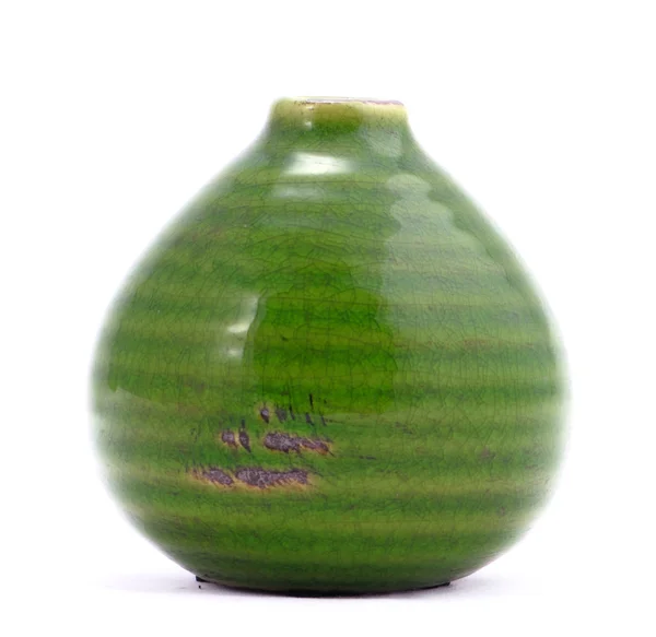 Ceramic vase isolated on white Royalty Free Stock Photos