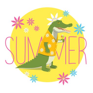 Yaz timsah dondurma ile