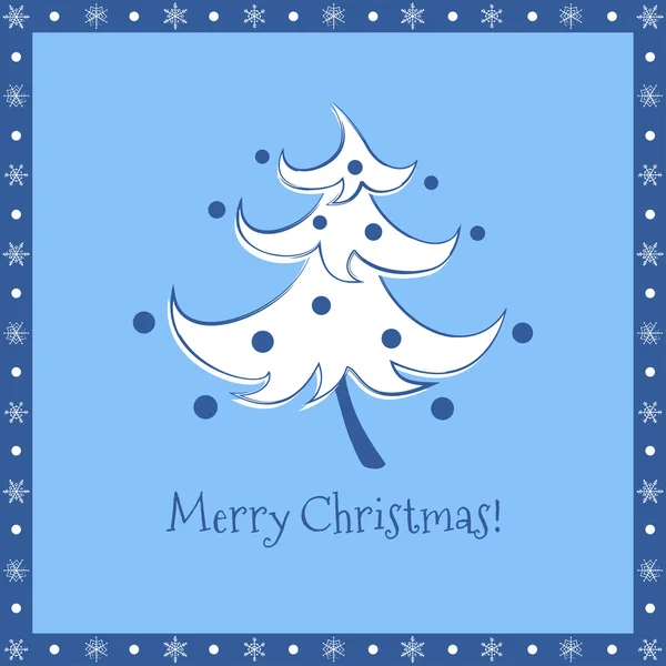 Vánoční přání tančící strom — Stockový vektor