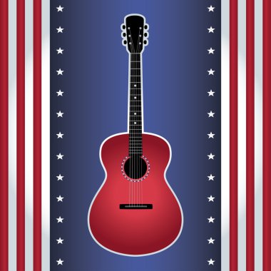 ABD bayrağı gitar