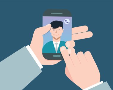 Akıllı konsept düz tasarımı, vektör