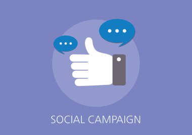 Sosyal Kampanya kavramı düz simgesi