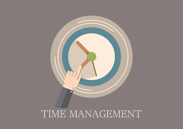 Modern and classic design time management concept flat icon — Stock Vector