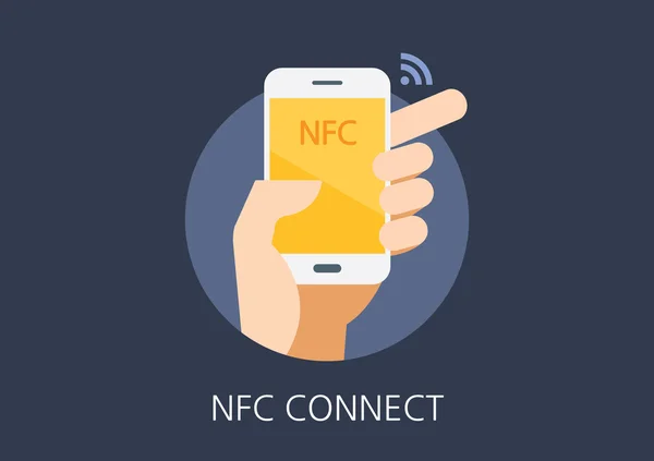 NFC kavramı düz simgesi