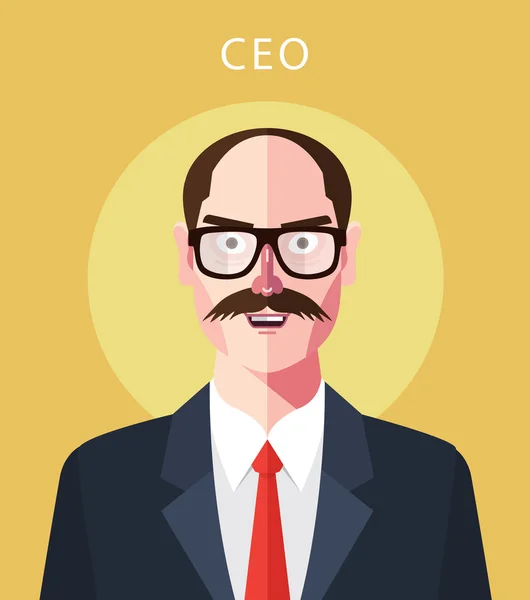 Ceo konsept çizimler düz karakteri