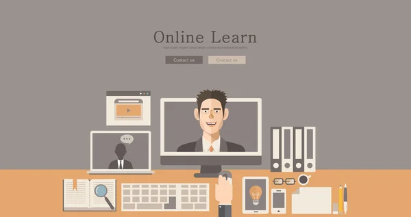 Modern ve klasik tasarım illüstrasyon online bilgi edinin konsept illüstrasyon