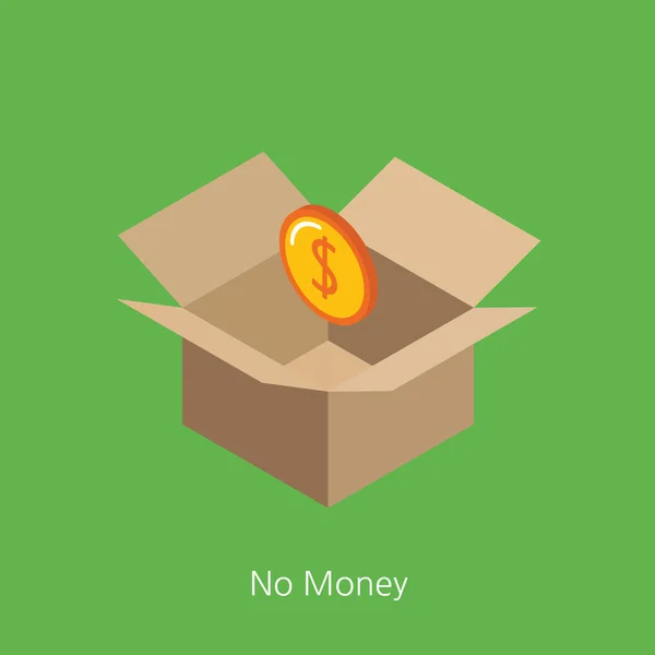 No money concept design 3d isometrico vettoriale illustrazione — Vettoriale Stock