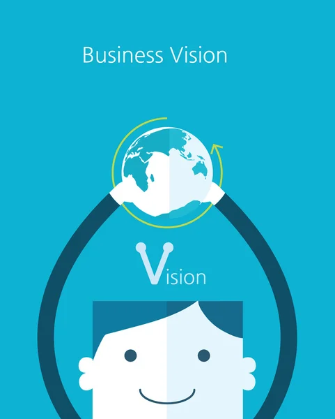 Flat Business character Concepto de visión de Series.business — Archivo Imágenes Vectoriales