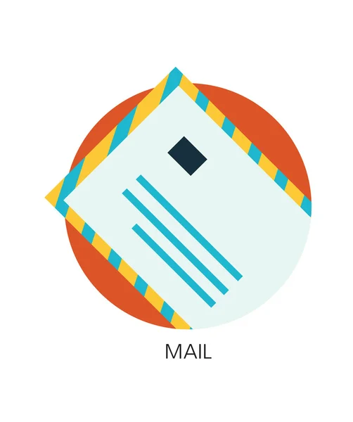 Vektor Kontakt Mail flaches Symbol — Stockvektor