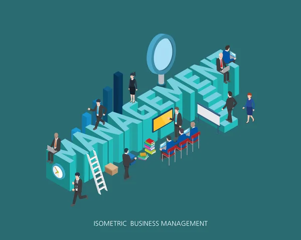 Flat 3d isometric vector illustration management concept design, Abstract urban modern style, high quality business series.
