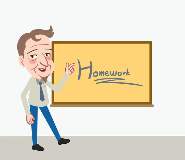 Drawing flat character design school assignment concept ,vector illustration