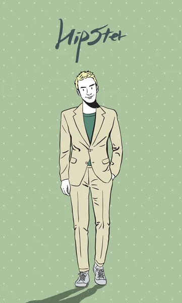 El iş hipster, kentsel retro tarzı vektör pop sanat çizim çizimi.