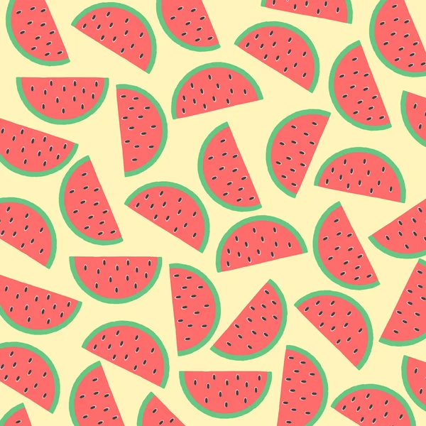 Watermelon pattern - vector background eps10 — Stock Vector