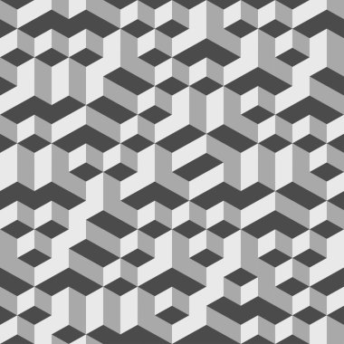 Gri geometrik birim Dikişsiz desen arka plan 002