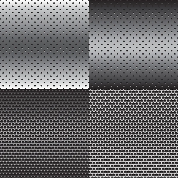 Metall Textur Hintergrund Set — Stockvektor