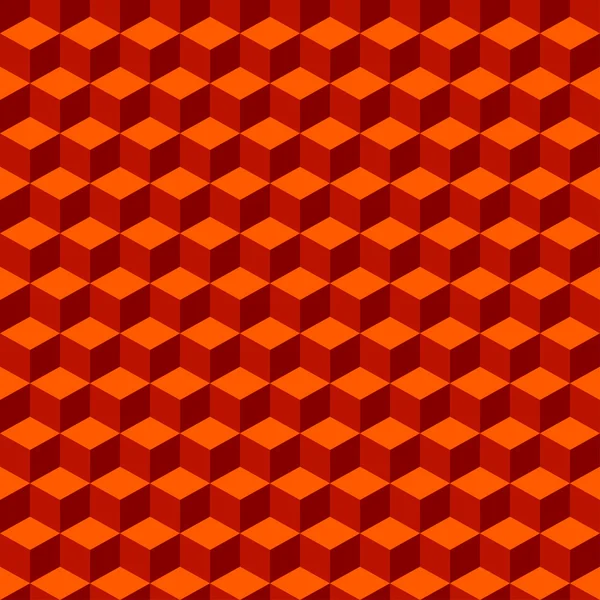 Red Orange Geometric Volume Seamless Pattern Background 001 — Stock Vector