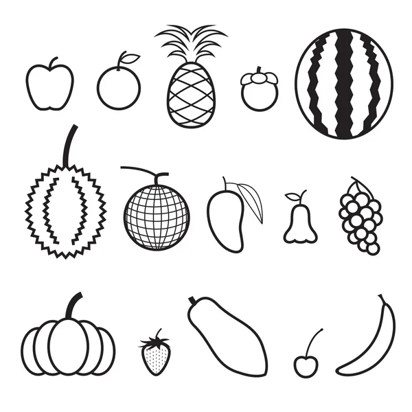 Icona della linea di frutta — Vettoriale Stock