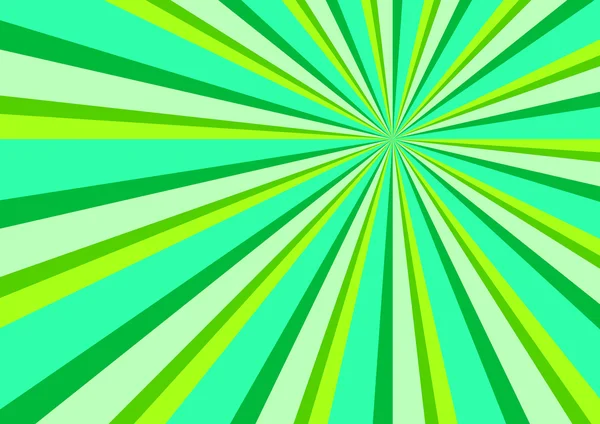 Lichte Ray Burst abstracte achtergrond groen — Stockvector