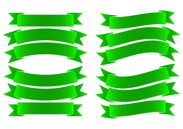 Cinta Banner Verde — Vector de stock