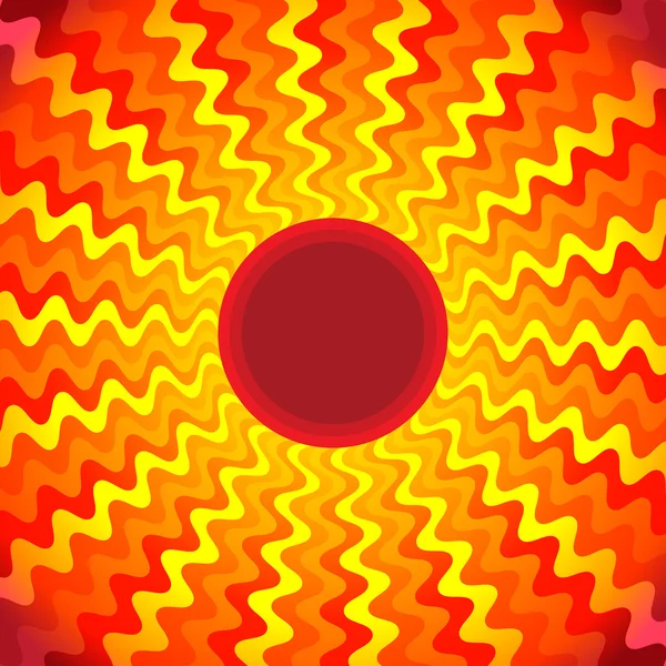 Sun Heat Burst Ray Background — Stock Vector