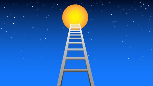 Ladder naar de maan — Stockvector