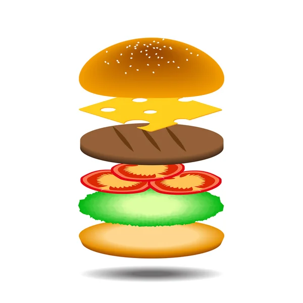 Hamburguesa — Vector de stock