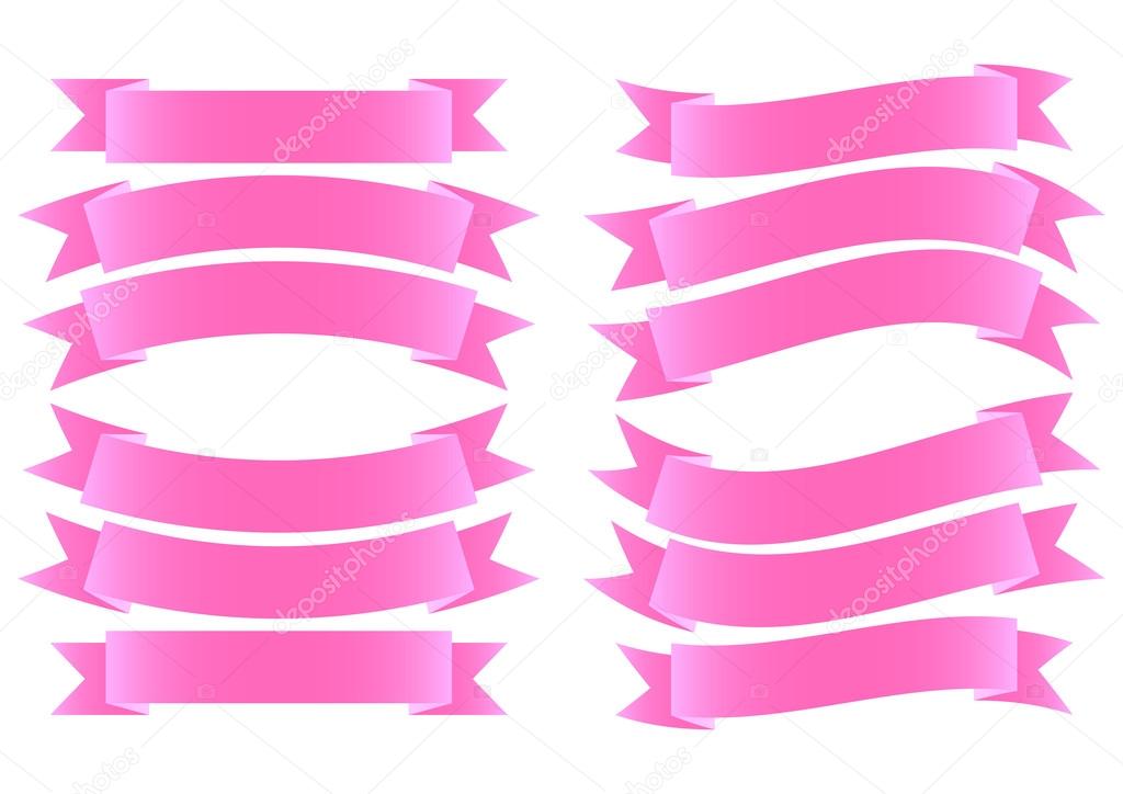Ribbon Banner Pink