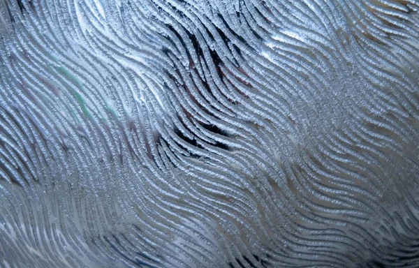 Glazen Oppervlak Met Matte Strepen Glanzende Winterachtergrond — Stockfoto