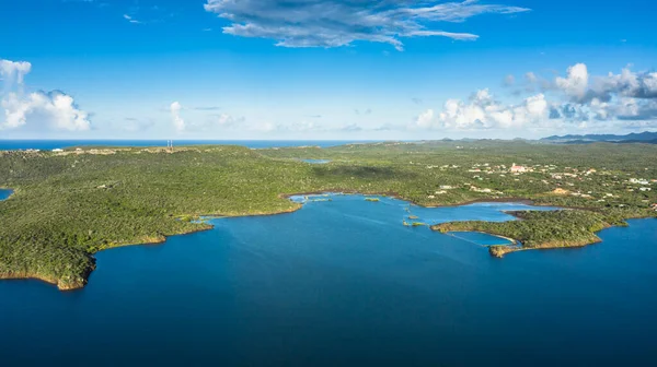 カラカオの風景の上の空中ビュー 海とカリブ海 — ストック写真