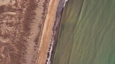 İzlanda 'da siyah plajlı bir kıyı manzarası.