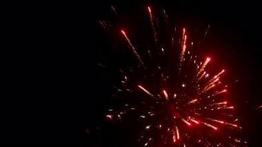 Yeni yıl havai fişekleri ağır çekimde