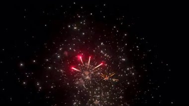 Yeni yıl havai fişekleri ağır çekimde