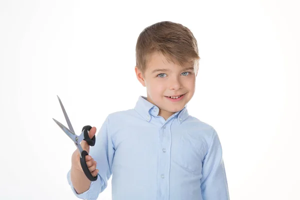 Kid op een witte achtergrond — Stockfoto