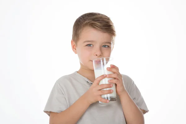 Kid with a glass — Stock Photo, Image