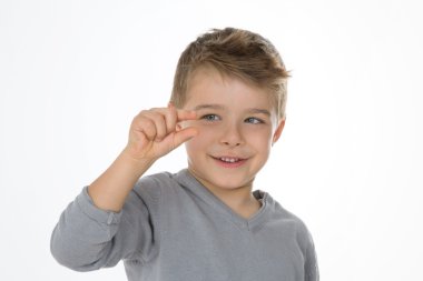 Akıllı ifade ile küçük çocuk