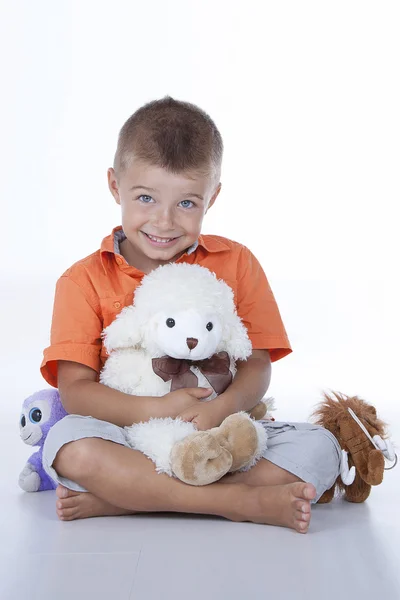 Child with teddy — Stock Photo, Image