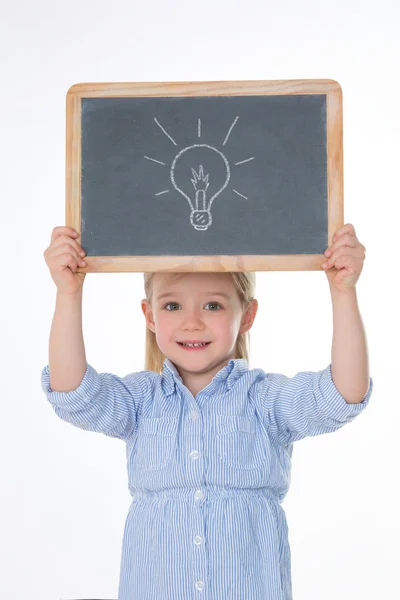 Female kid has the right idea — Stock Photo, Image